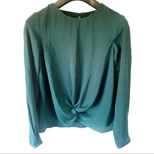 Vero moda green long sleeve cuffed knot twist